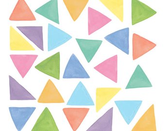 340x270 Handmade Watercolor Triangles Etsy - Watercolor Triangle