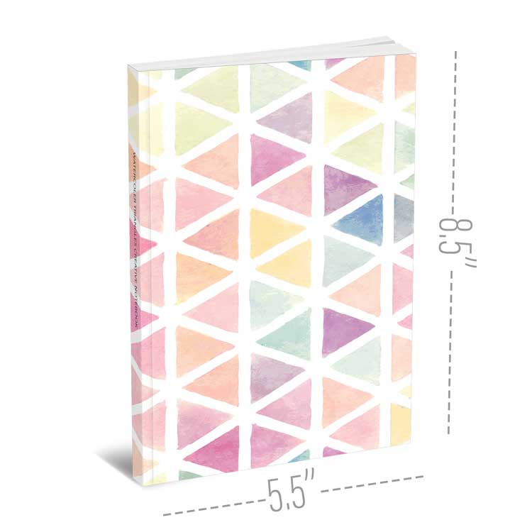 750x750 Watercolor Triangles Blank Notebook 5.5 X 8.5 Dot Grid - Watercolor Triangle