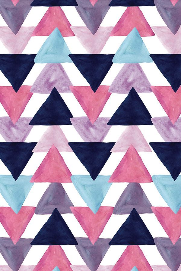 600x900 Blue Lagoon Watercolor Triangles By Ivieclothco - Watercolor Triangle