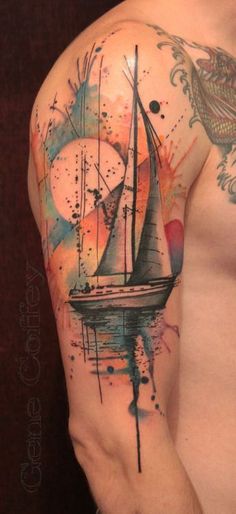 236x514 Rayd Barqawi (Rayd310) - Watercolor Tribal Tattoo