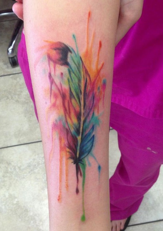 520x736 Colourful Watercolor Tattoo Ideas Amp Design For Woman 2018 - Watercolor Tribal Tattoo