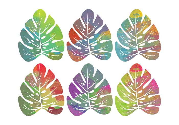 700x490 Vector Watercolor Tropical Leaves - Watercolor Tropical