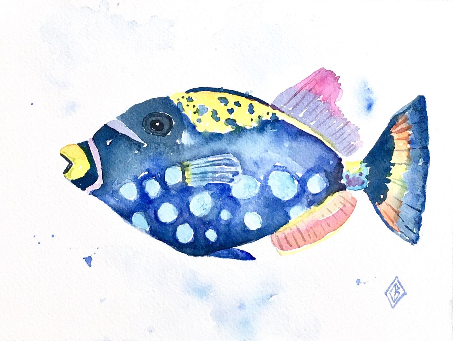 1500x1128 Pin By Fern Original Art On Etsy - Watercolor Tropical Fish