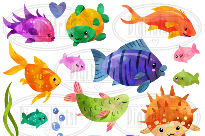 720x479 Watercolor Tropical Fish Clipart By Digitalartsi - Watercolor Tropical Fish