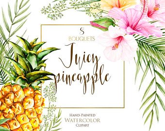 340x270 Tropical Watercolor Etsy - Watercolor Tropical Flowers