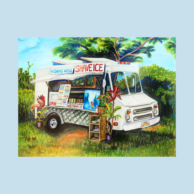 630x630 Shaved Ice Truck - Watercolor Truck
