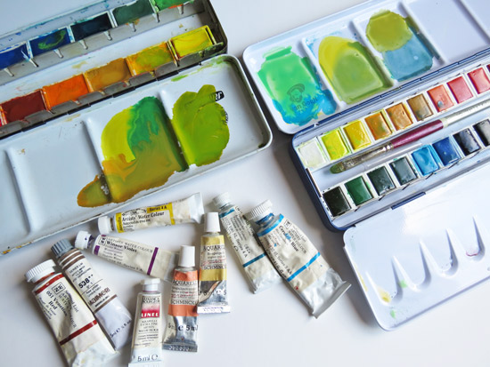 550x413 Making A Mark Reviews The Big Watercolour Debate - Watercolor Tubes