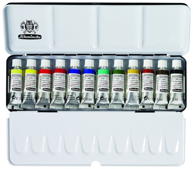 640x560 Schmincke Horadam Aquarell 12 Tubes Finest Watercolor Set Ebay - Watercolor Tubes