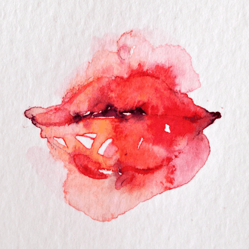 500x501 Watercolor Lips Tumblr - Watercolor Tumblr