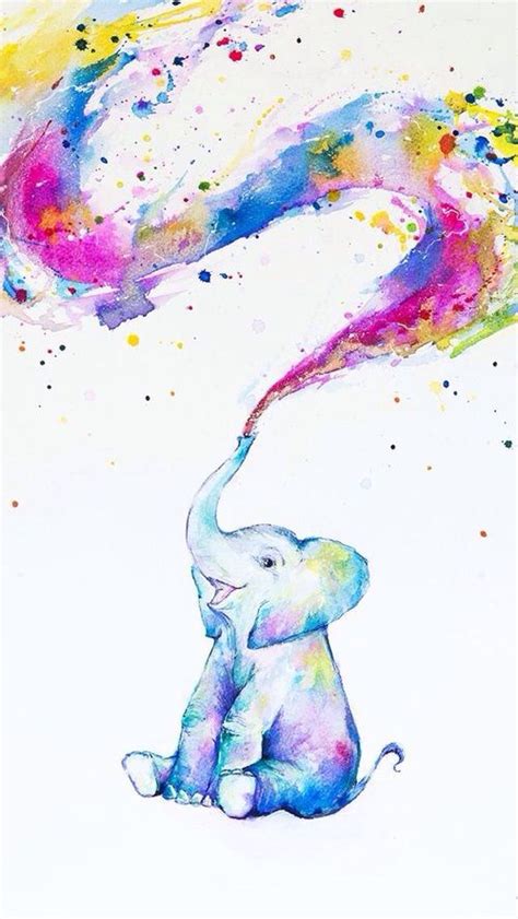 474x841 Elephant Watercolor Tumblr Background - Watercolor Tumblr