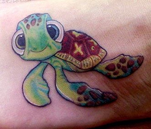 600x511 Lucky Turtle Tattoos For Boys And Girls - Watercolor Turtle Tattoo