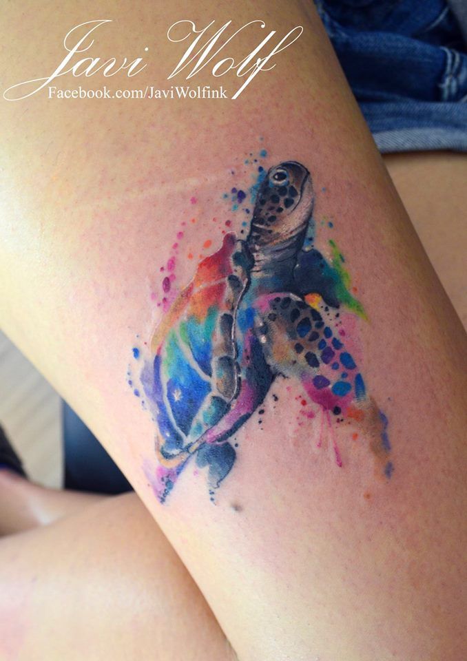 678x960 Tortuga Watercolor - Watercolor Turtle Tattoo