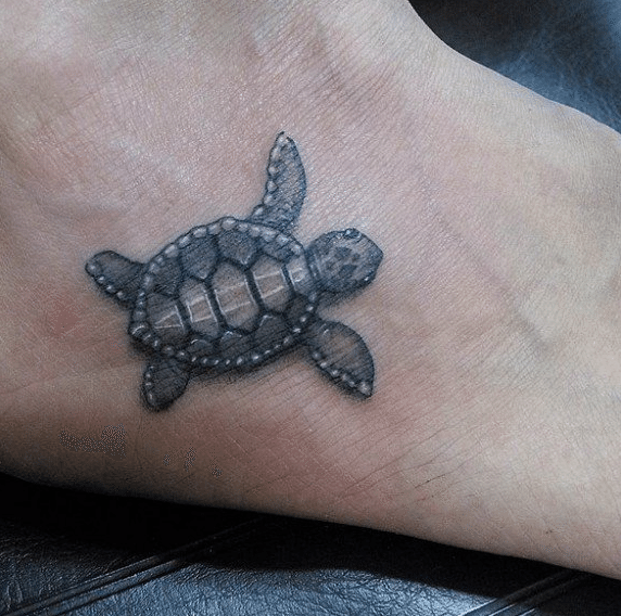 572x568 10 Cool Turtle Tattoos To Show Your Dedication To These Amazing - Watercolor Turtle Tattoo