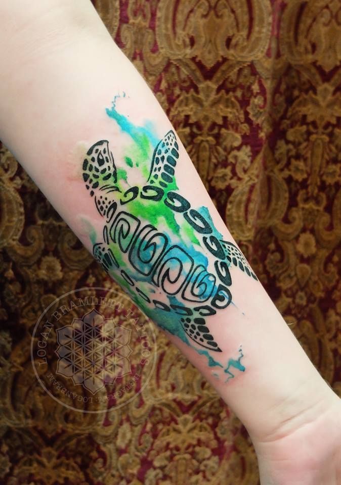 674x960 Watercolor Tattoo Gallery Tattoos Watercolor Sea - Watercolor Turtle Tattoo