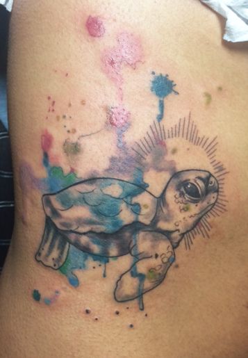 357x515 Watercolor Tattoos Turtle Ideas - Watercolor Turtle Tattoo