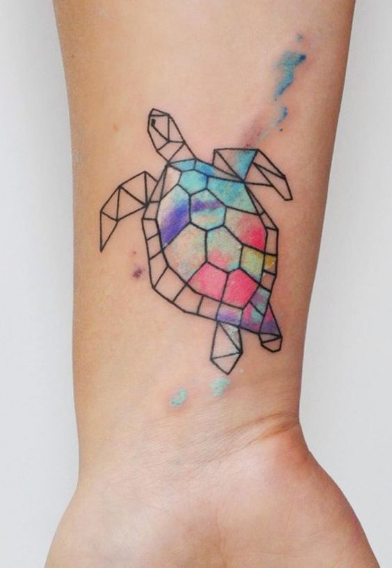 564x818 Most Beautiful Watercolor Tattoo Ideas Tattoos - Watercolor Turtle Tattoo