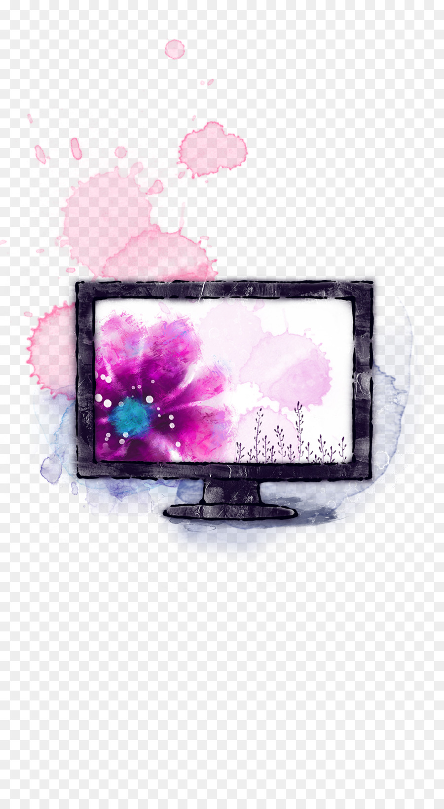 900x1640 Watercolor Painting Template Television Download - Watercolor Tv
