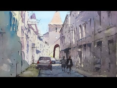 480x360 How To Paint A Scene From A Tv Program - Watercolor Tv