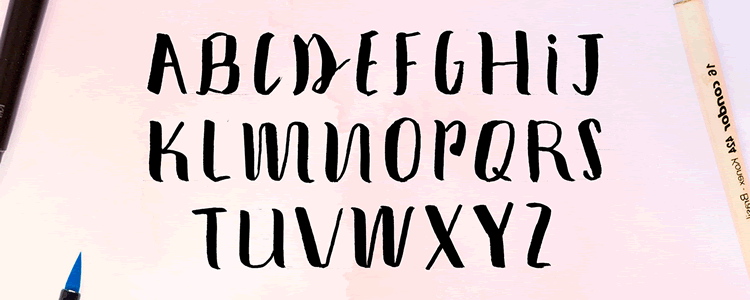 750x300 15 Beautifully Imperfect Free Brush Fonts - Watercolor Typeface
