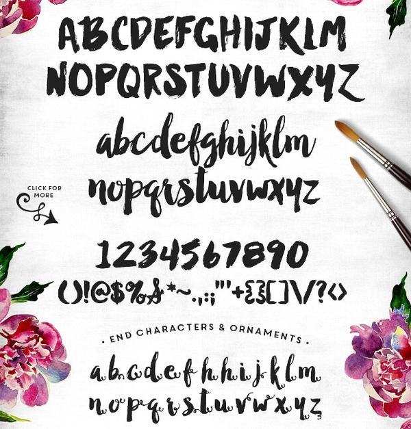 600x627 Watercolor Typography Font Arts Amp Craft Fonts - Watercolor Typeface