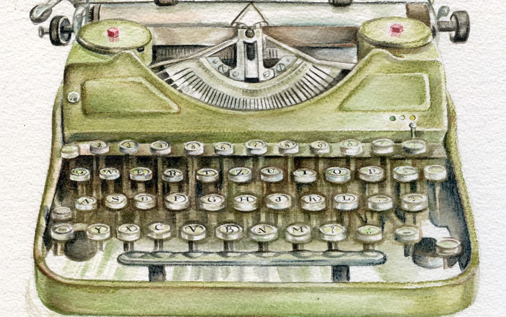 1005x630 Danielle Rizzolo O, Hello Watercolor. - Watercolor Typewriter