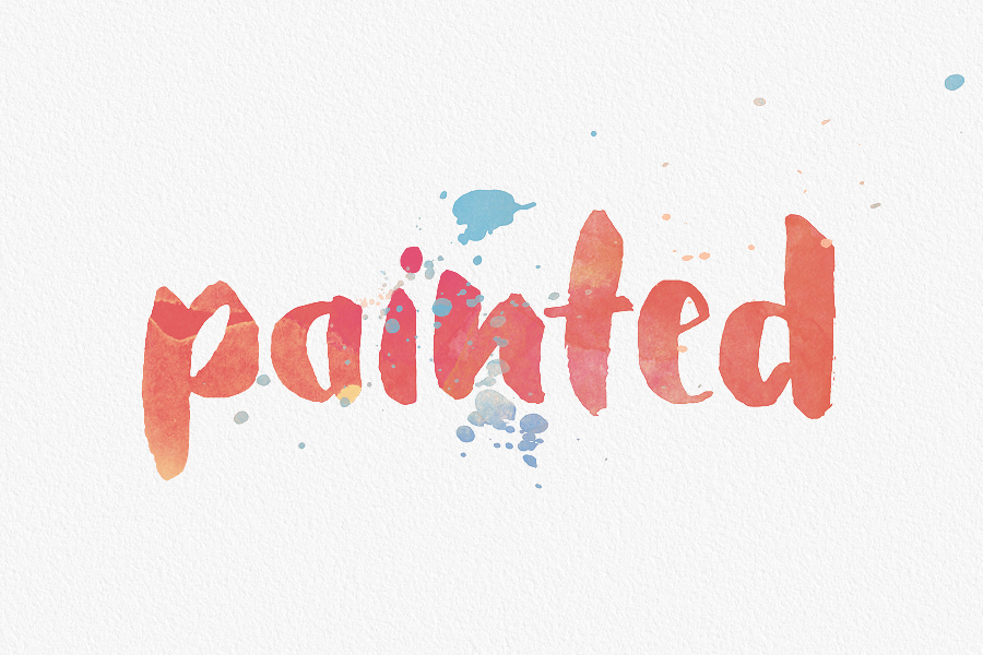 900x600 How To Create Watercolor Typography In Photoshop (Free Brushes - Watercolor Typography