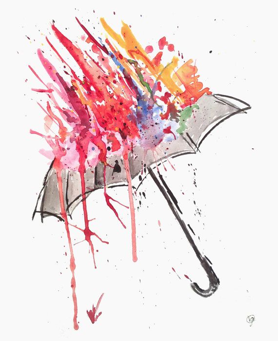 Watercolor Umbrella
