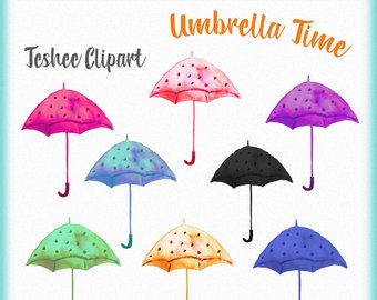 340x270 Umbrella Watercolor Etsy - Watercolor Umbrella