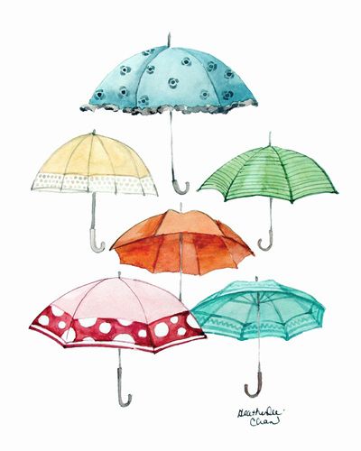 400x500 Watercolors - Watercolor Umbrella