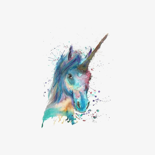 510x510 Watercolor Unicorn, Watercolor Clipart, Unicorn Clipart, Unicorn - Watercolor Unicorn