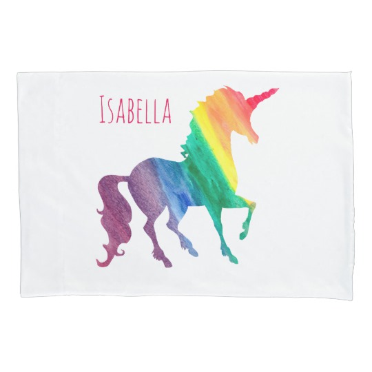 540x540 Cool Rainbow Watercolor Unicorn Beatiful Kids Pillowcase - Watercolor Unicorn