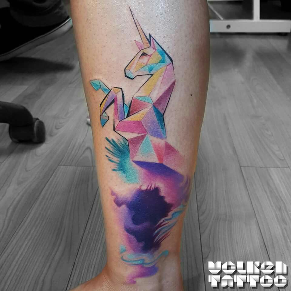 960x960 Abstract Watercolor Unicorn Tattoo Tattoo Lovee - Watercolor Unicorn Tattoo