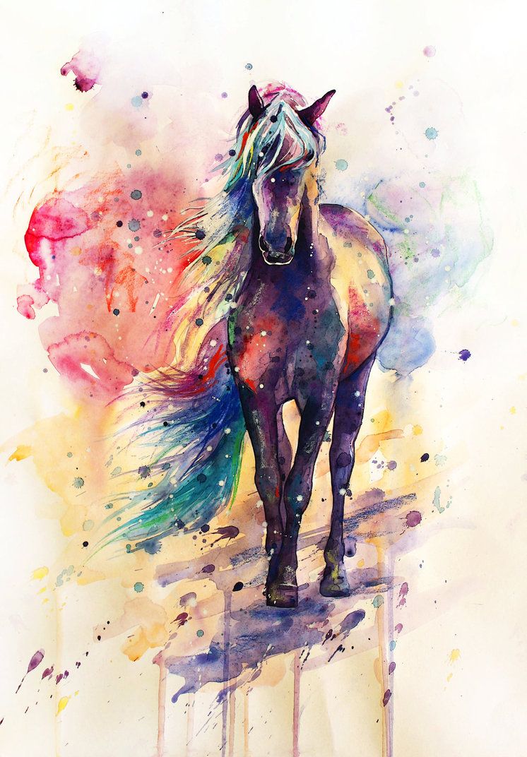 746x1072 Elenashved Watercolor Art Ideas - Watercolor Unicorn Tattoo