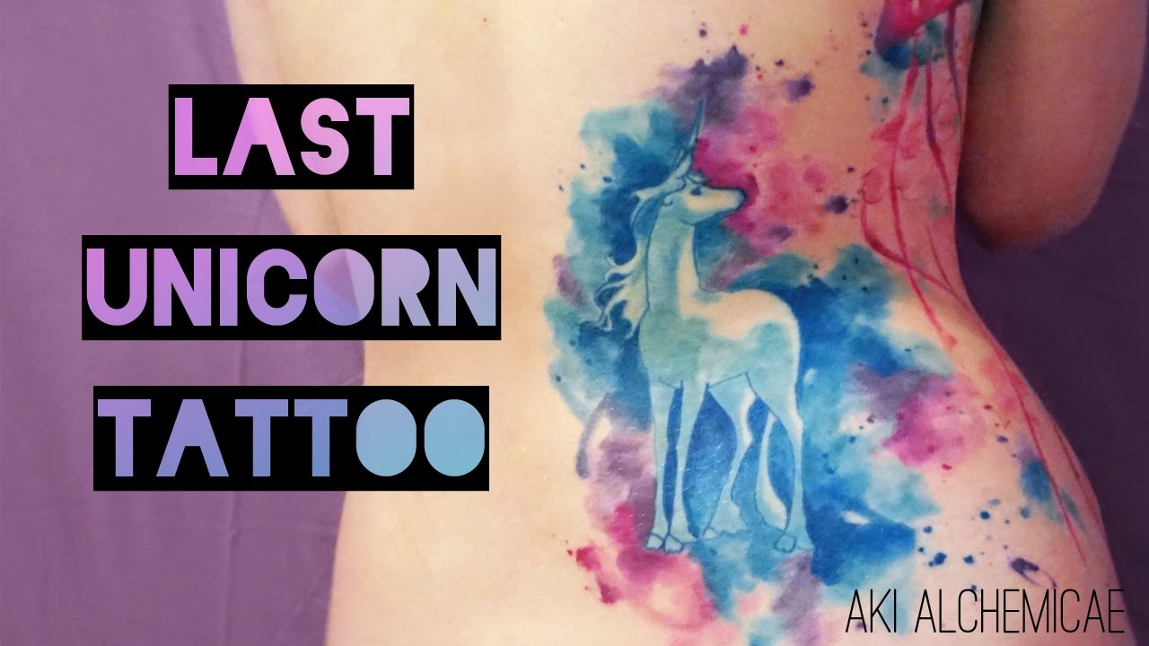 1280x720 The Last Unicorn Watercolor Tattoo - Watercolor Unicorn Tattoo