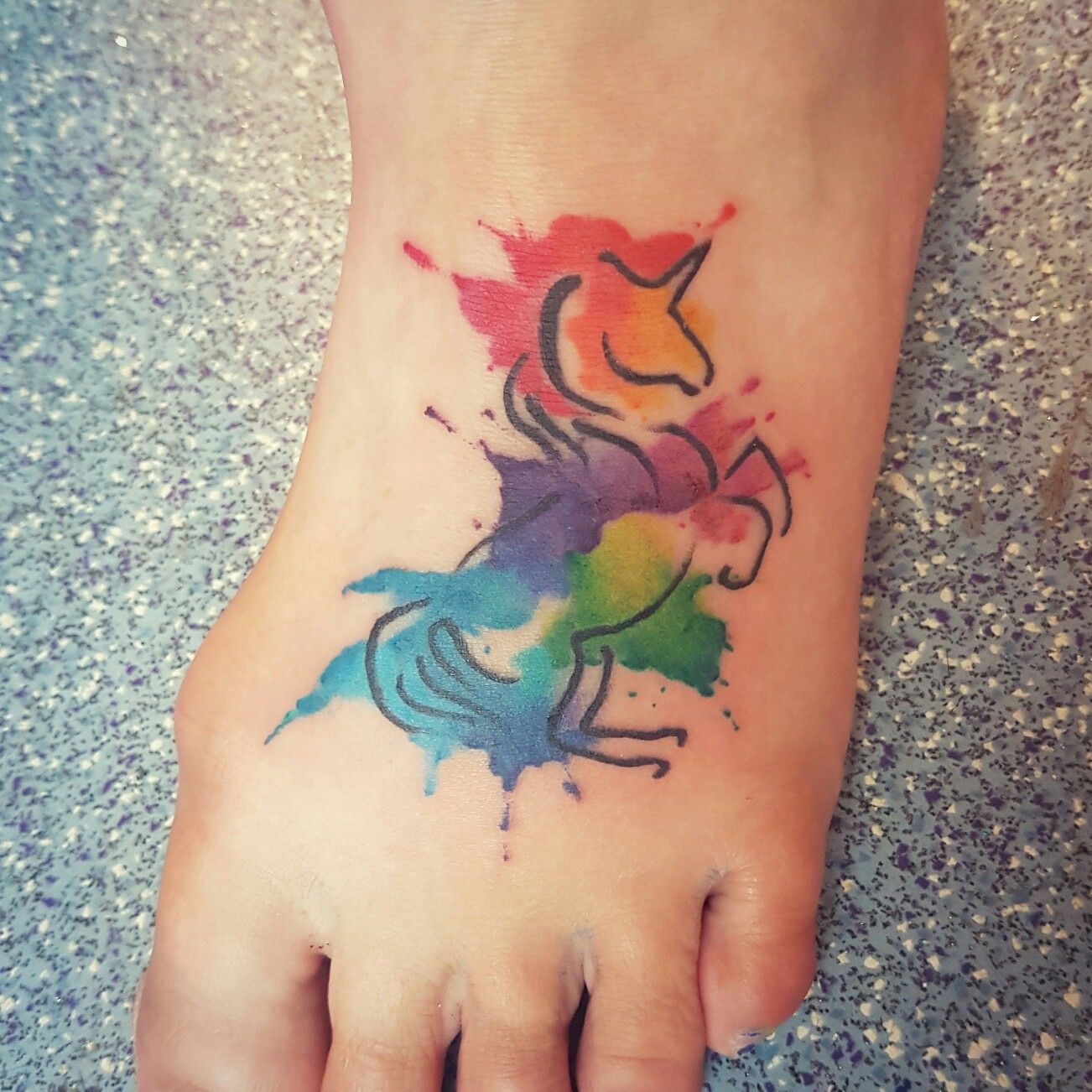 1302x1302 Watercolour Unicorn Tattoo Tattoos By Me Unicorn - Watercolor Unicorn Tattoo