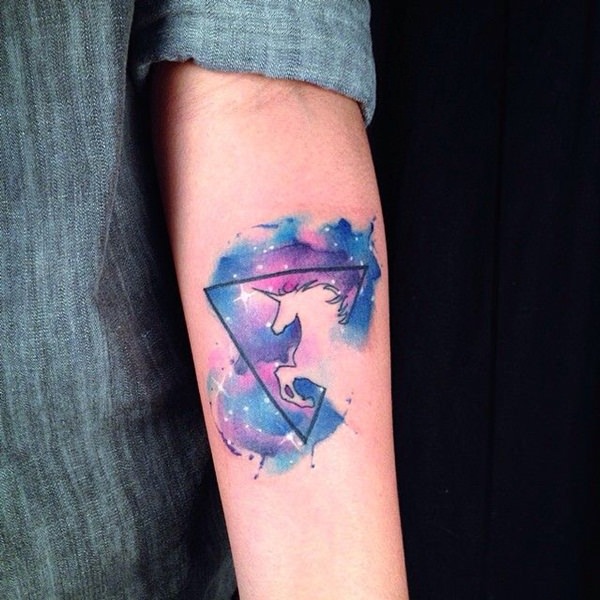 600x600 81 Unicorn Tattoos Where Magic And Mysticism Meet - Watercolor Unicorn Tattoo