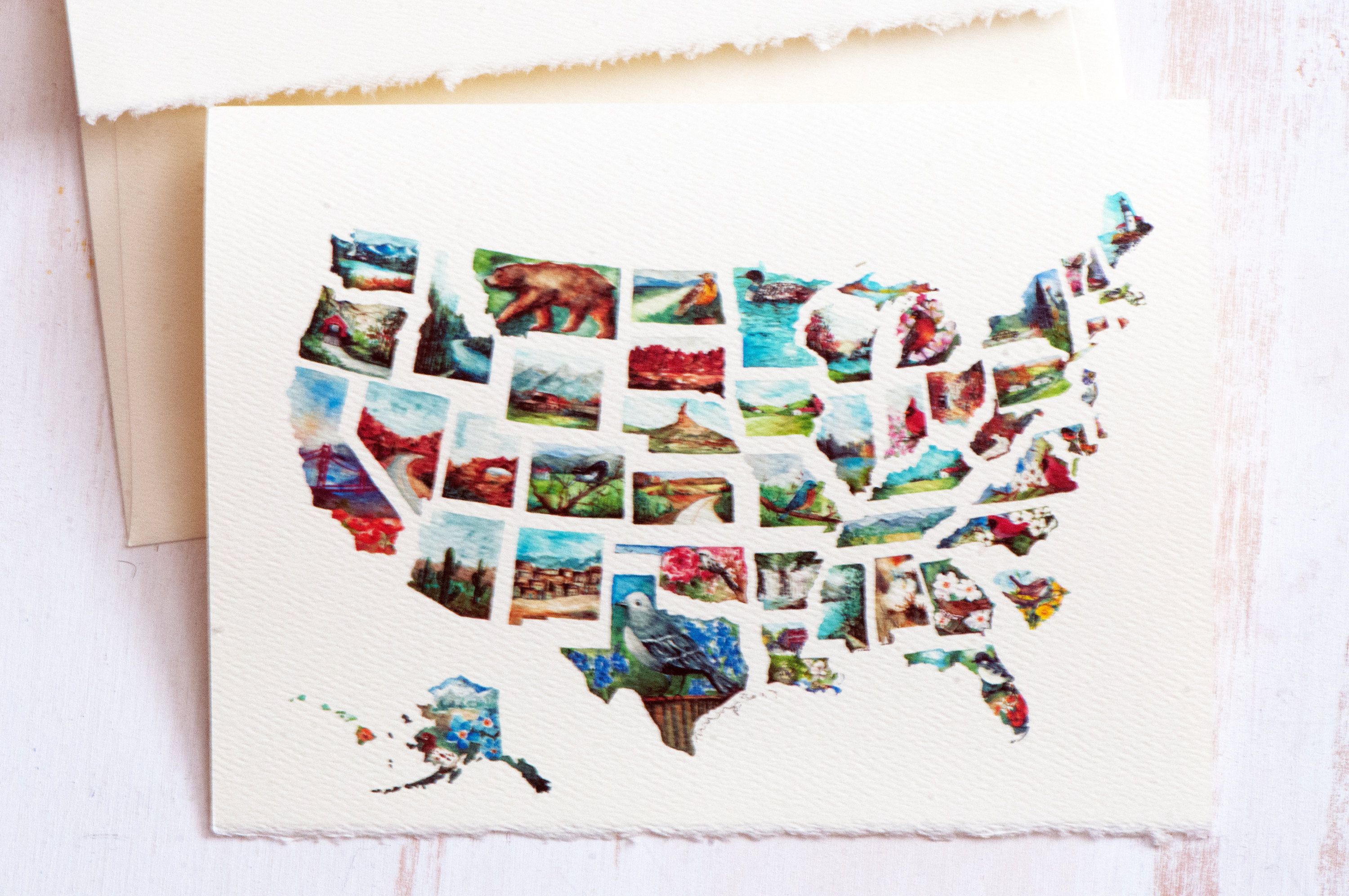 3000x1993 Usa Map, Watercolor Us Map, Usa Map With States Painting, State - Watercolor Usa Map