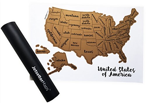 500x353 United States Of America (Usa Us) Watercolor Art Scratch Off Map - Watercolor Usa Map
