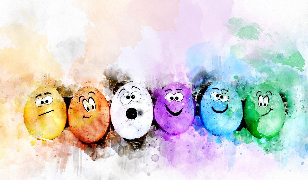 1280x748 Vacation, Eggs, Easter, Colorful, Watercolor - Watercolor Vacations