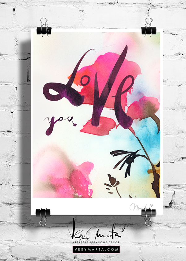 600x840 Watercolor Valentine Cards And Art Prints On Behance - Watercolor Valentine Cards