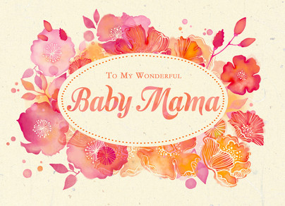 404x292 Baby Mama - Watercolor Valentines Day Cards