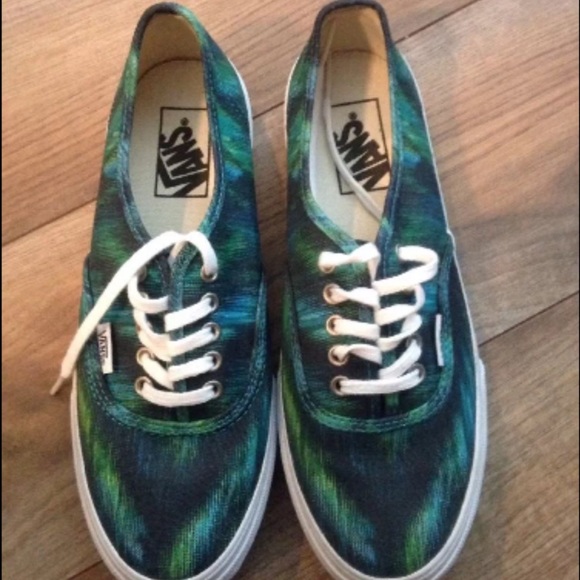 580x580 Vans Shoes Authentic Slim Watercolor Teal Poshmark - Watercolor Vans