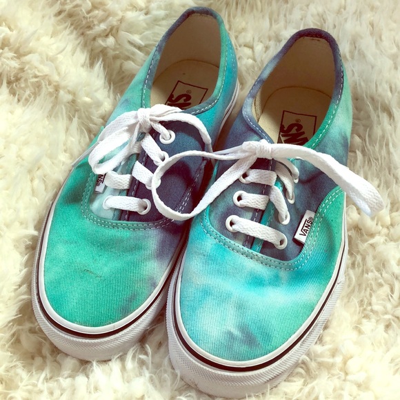 580x580 Vans Shoes Euc Womens Blue Watercolor Size 65 Poshmark - Watercolor Vans