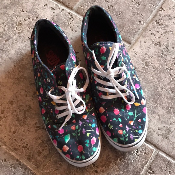 580x580 Vans Shoes Floral Watercolor Poshmark - Watercolor Vans