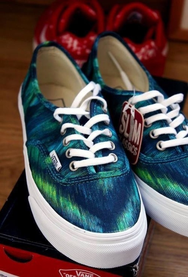 600x882 Shoes, Blue, Green, Authentic, Vans, Vans, Wow, Cute, Skateshoes - Watercolor Vans