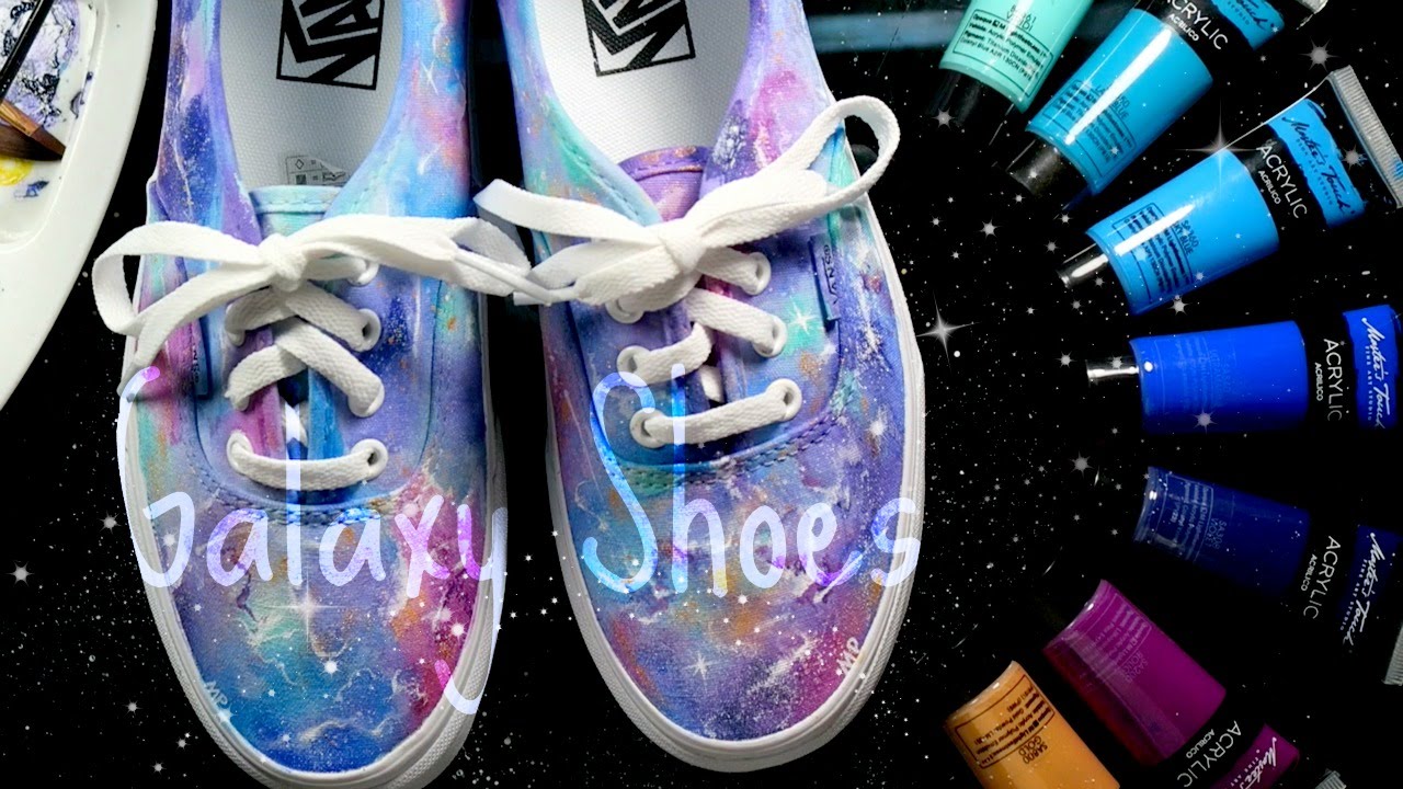 1280x720 Diy Galaxy Vans! Using Acrylic Watercolor! - Watercolor Vans