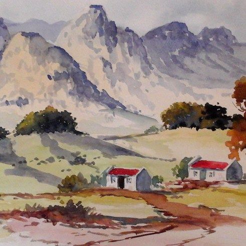 491x491 Guest Artist Painting Life In Africa By Lisbe Van Wyk - Watercolor Vans