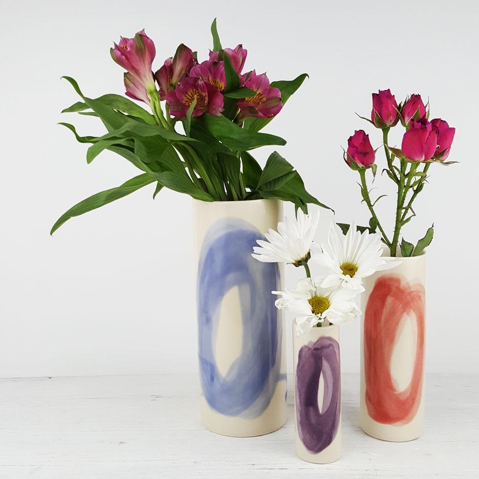 936x936 Ceramic Bud Vase With Hand Painted Watercolor Glaze Bella Joy - Watercolor Vase