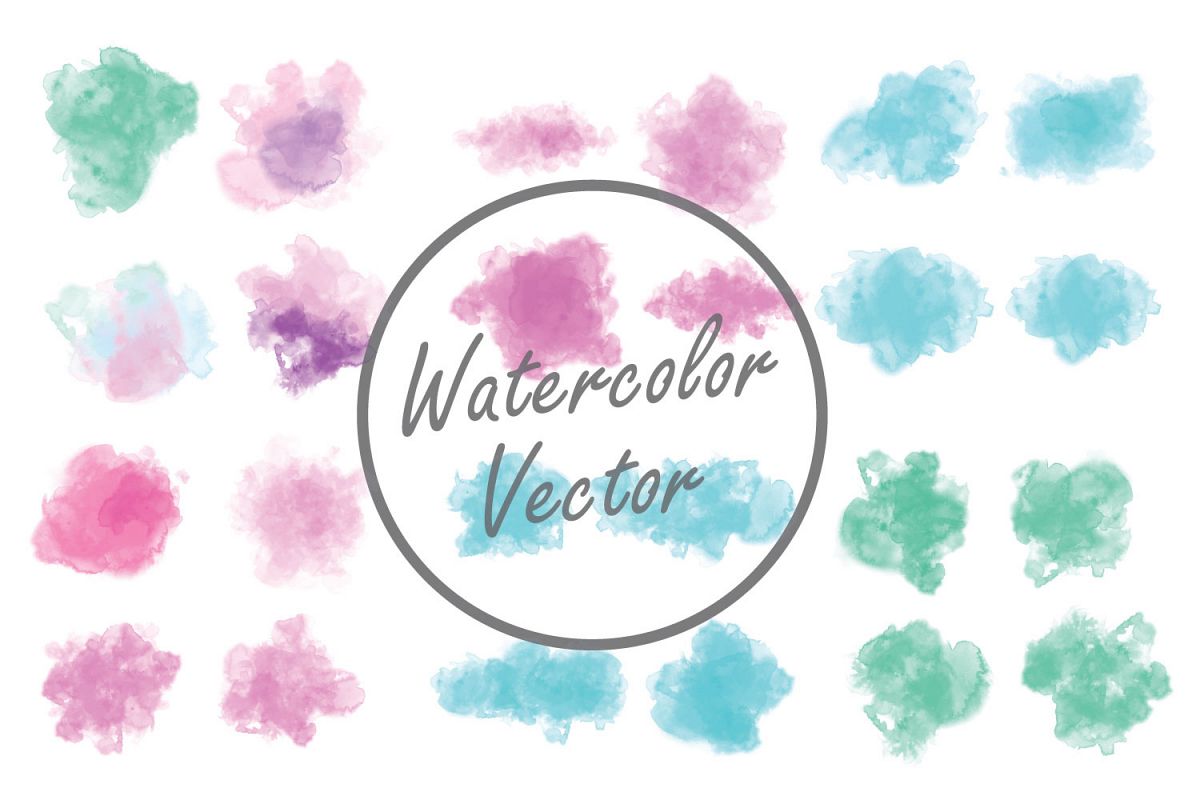 1200x800 Hand Painted Watercolor Vector Templates - Watercolor Vector