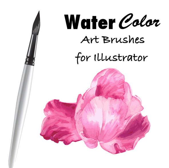 590x586 Watercolor Vector Art Brushes By Golubok Graphicriver - Watercolor Vector Art